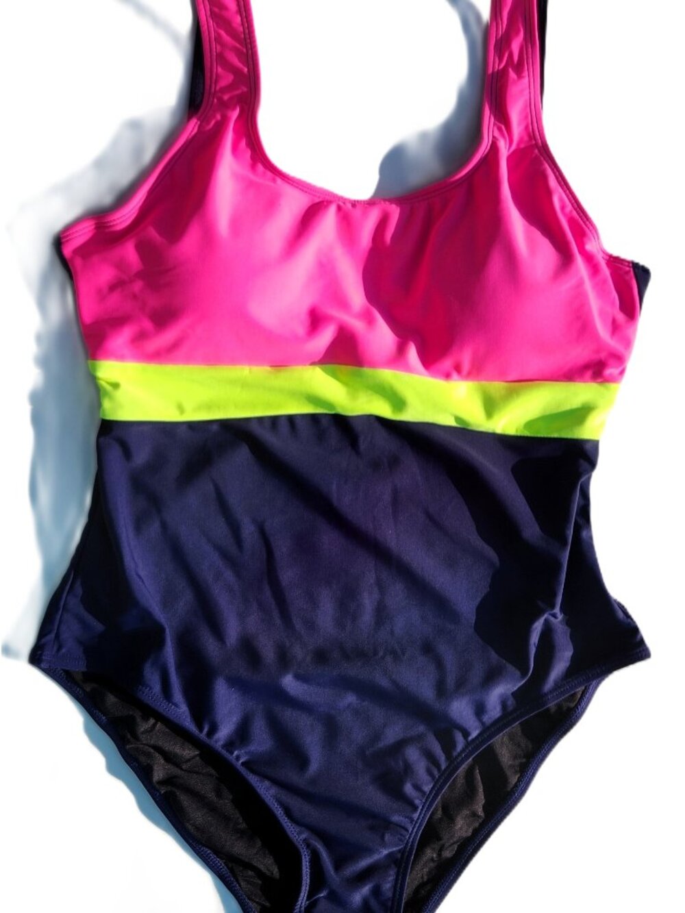 Women's One-Piece Athletic Tummy Control Training Sports Bathing Suit - Size M